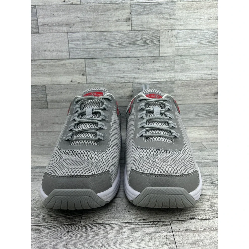 Orthofeet Edgewater 618 Men Sz Wide 11.5 2E Gray Mesh Walking‎ Shoes Sneakers